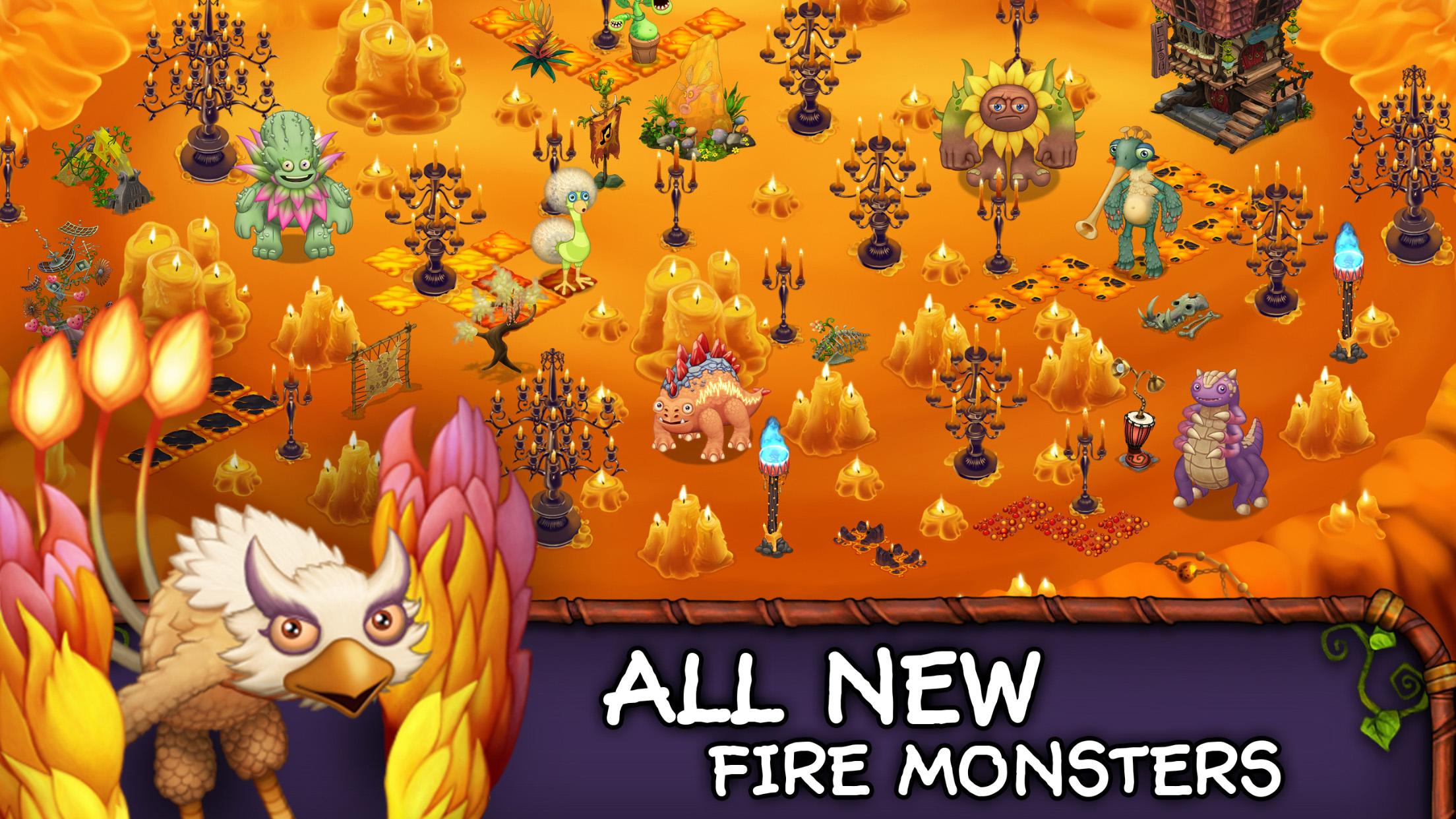 My Singing Monsters iPhone Screenshot - Fire Haven